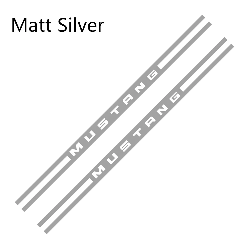 Наклейки для спортивных автомобилей стильные Авто длинные штаны с полосками, наклейки виниловая пленка для укладки Тюнинг автомобиля для Ford Mustang автомобили аксессуары - Название цвета: Matt Sliver