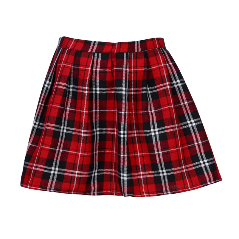 New Fashion 2018 Summer style skirts womens casual Scotland Plaid Checks School Uniform Pleated Skirt Cotton Femme Saia Y05#N (7)