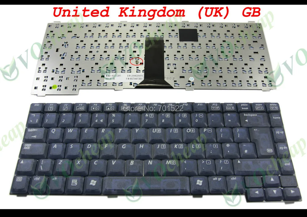 Новая клавиатура для ноутбука BENQ Joybook 5000 5100G 5100U темно-синяя английская версия UK