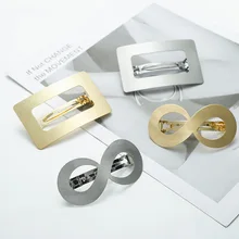 Металлическая заколка для волос в европейском и американском стиле с геометрическим узором, заколка для волос с хвостиком, стильные аксессуары для девочек, 29