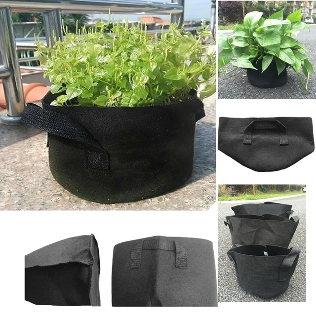 Special Offer 1 Pcs Free Shipping Black Fabric Pots Plant Vegetable Pouch  Round Aeration Pot Container Grow Bag - Flower Pots & Planters - AliExpress