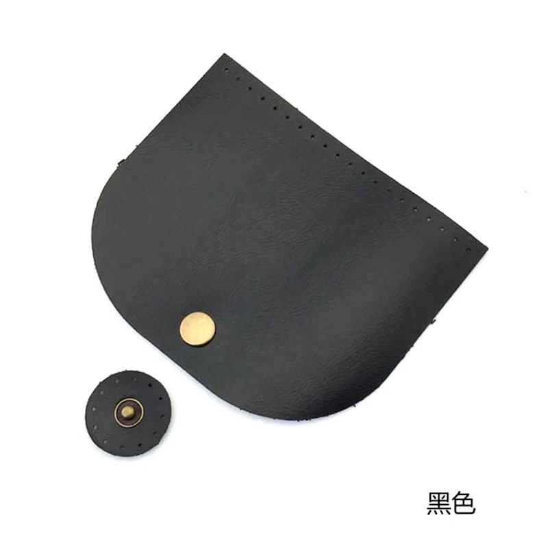 Black 5 шт., сумка 10x12 см, откидная крышка из искусственной кожи, сменная ручная работа, ручная работа, сумка на плечо, чехол с замком, аксессуары KZ0095 - Цвет: Black
