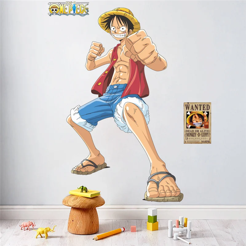 One piece Totoro Dragon Ball 3d наклейки на стену для детской комнаты украшение дома Diy мультфильм плакат с мультфильмами искусство Мальчики наклейки для девочек - Цвет: 14115