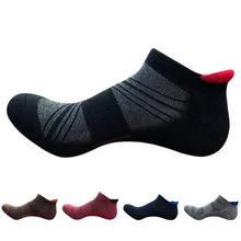 Мужские носки для спорта на открытом воздухе, дышащие носки с сеткой, всесезонные Нескользящие, для бега, черные, спортивные, для кемпинга, бега, трекинга