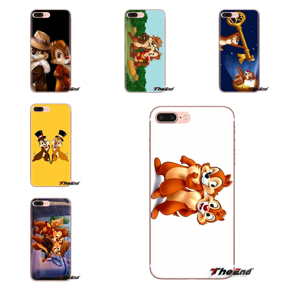 Chip and Dale Anime Art Transparent TPU Shell Cases For Xiaomi Mi4 Mi5 Mi5S Mi6 Mi A1 A2 5X 6X 8 9 Lite SE Pro Max Mix 2 3 2S |