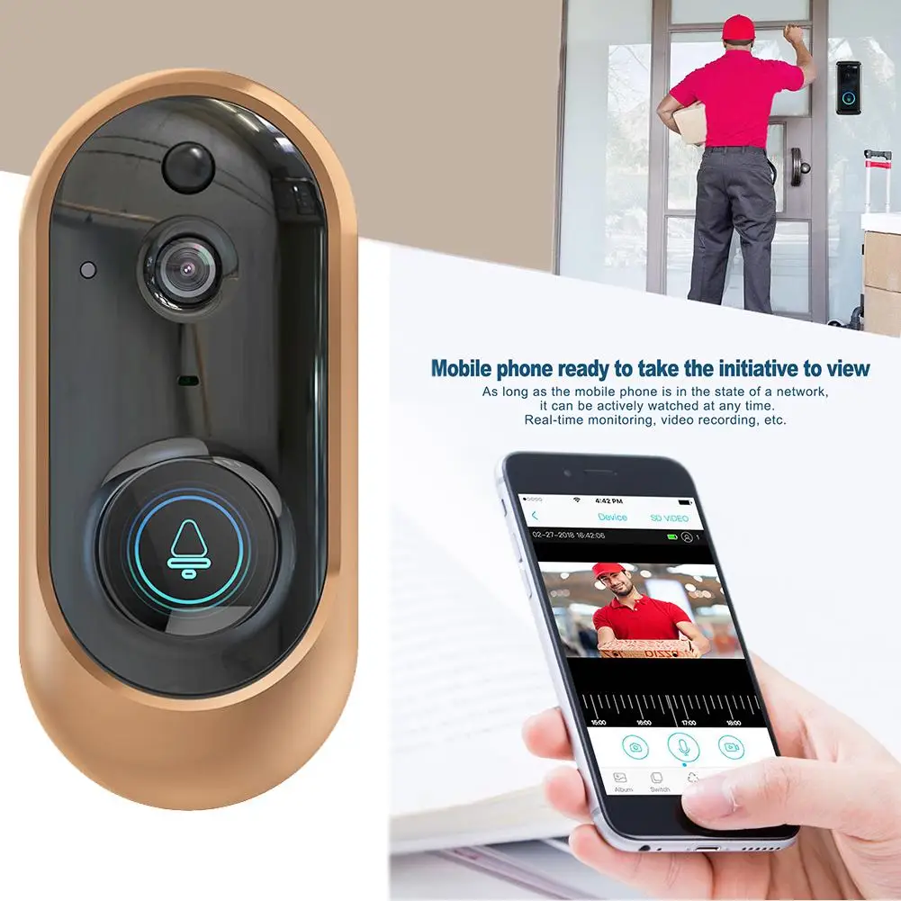 

1080P WiFi Wireless Video Doorbell Night Vision Home Security Camera Doorbell