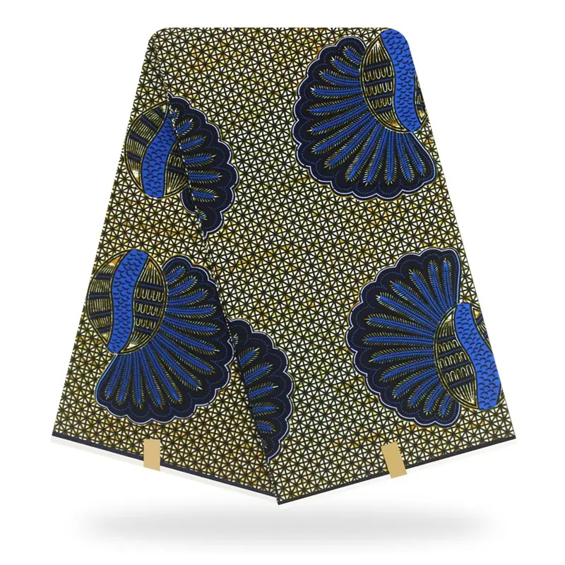 

Nigerian Wax African Fabric 6Yard Ankara Fabric Cotton 2019 High Quality African Hollandis Fabrics Holland Wax ! P61650