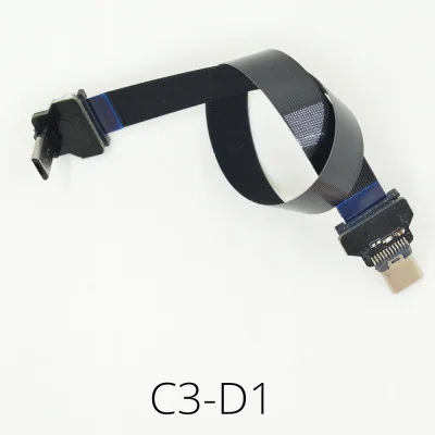 10CM Short Black FFC USB C FPV Flat Slim Thin Ribbon FPC Cable USB Type-C 90 Degree to Standard USB A for sync and Charging 10CM Short Black FFC USB C FPV Flat Slim Thin Ribbon FPC Cable USB Type-C 90 Degree to Standard USB A for sync and Charging