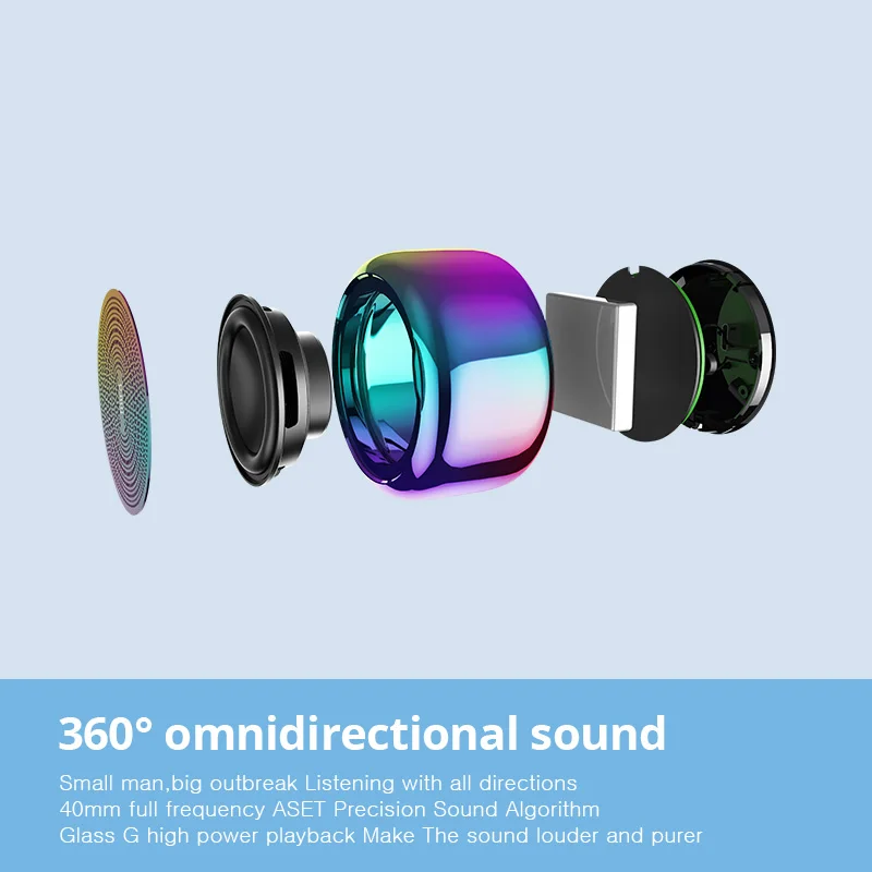 Mifa i8 Portable Bluetooth Speaker Built-inMicrophone Aluminium Alloy Body Mini Speaker Wireless Bluetooth 4.2 Mp3 Music Player