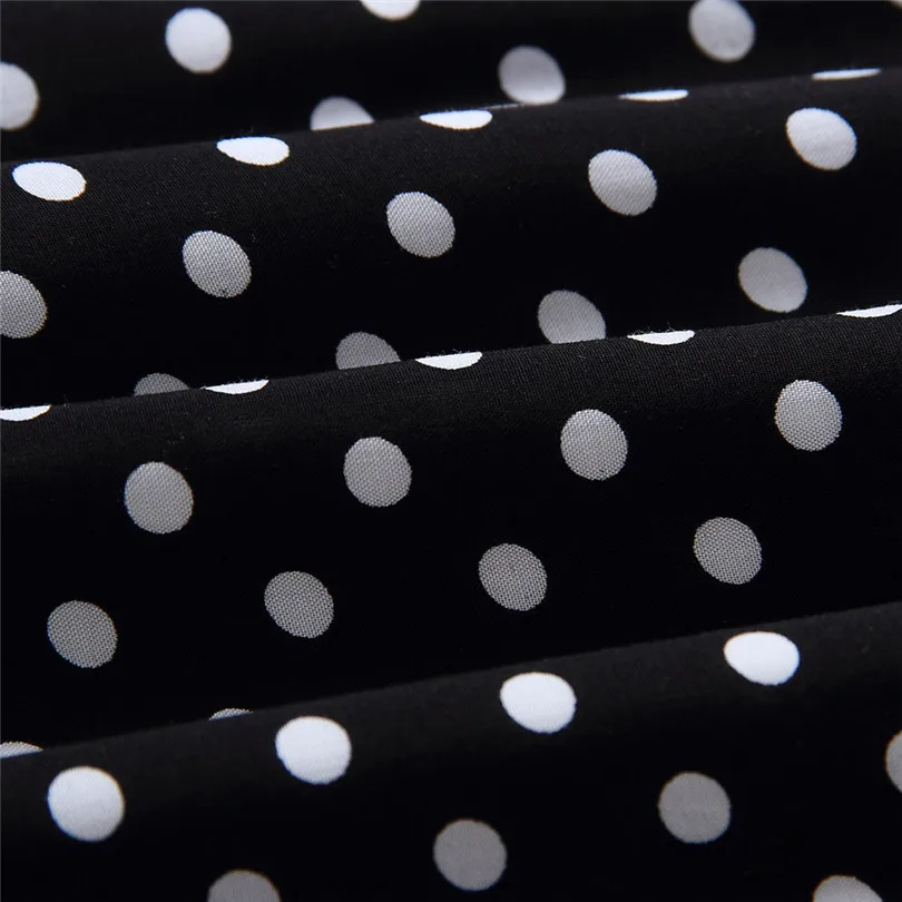 New Women Fashion Summer Casual Daily Loose Dot Printing Short Sleeve Sexy V Neck Mini Dress Evening Party Dress #4A24 (24)