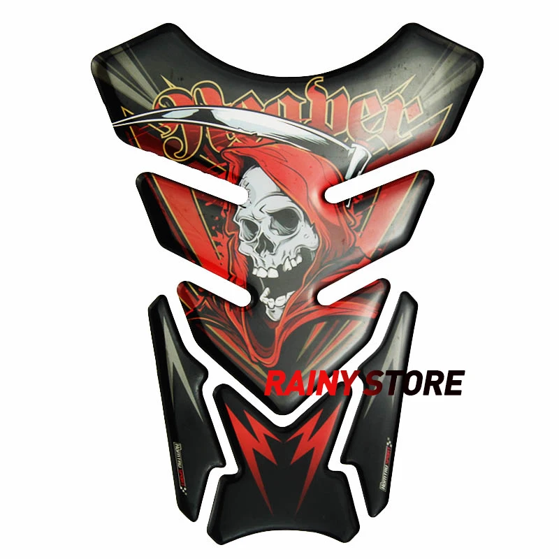

Universal 3D Motorcycle Tank Pad Gel Protector Sticker Skull Punk Tankpad for Universal Suzuki Kawasaki Yamaha Honda CBR Tank