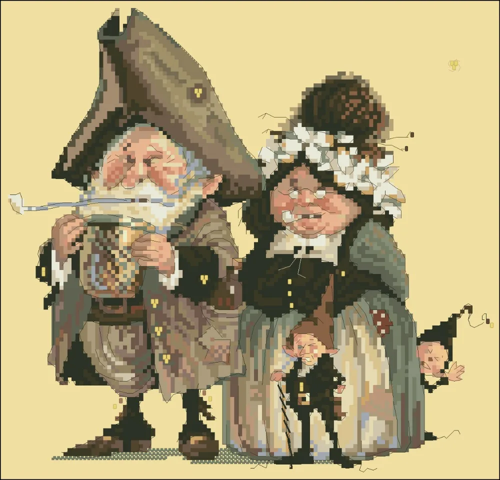 

Needlework,DIY Cross Stitch,Sets For Embroidery kits,14CT,old married couple