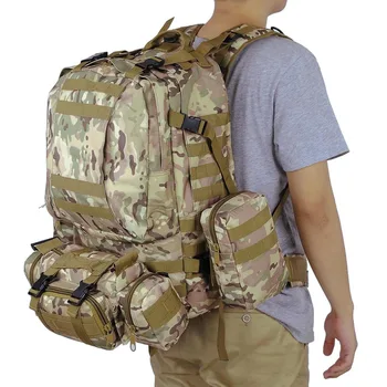

2016 4pcs/lot 55L Molle 600D Oxford Travel Bag set Military Camouflage Backpack BL002