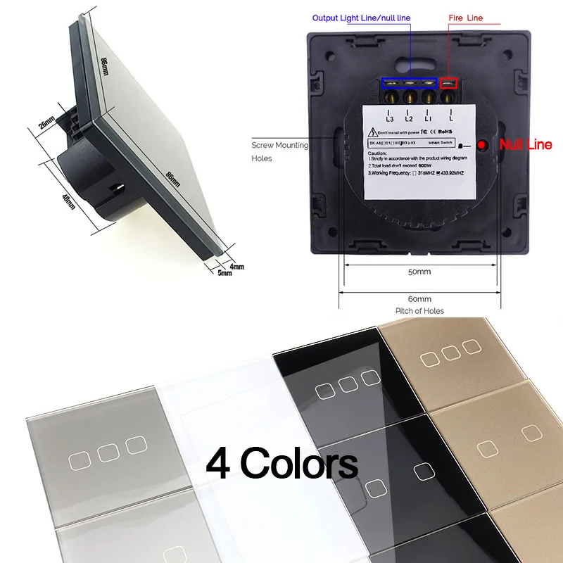  EU Standard 1 Way Wifi Remote Control Type Wall Light Controller Smart Home Automation Touch Switch - 32885985479