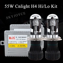 55 w H4-3 luz hid kit ac 55 w rápido brilhante f5 hid lastro cnlight H4-3 oi/lo feixe lâmpada 4300 k 6000 k cnlight h4 luz hid kit