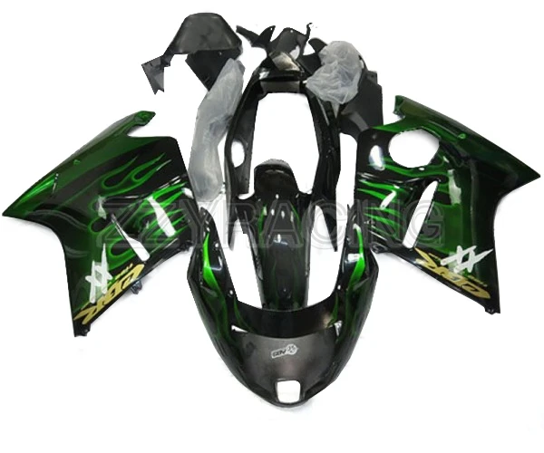 

Injection Fairings Kits for Honda CBR1100XX 1997 - 2007 Year Complete ABS Plastic Covers 97 - 07 Motorcycle Black with Green New