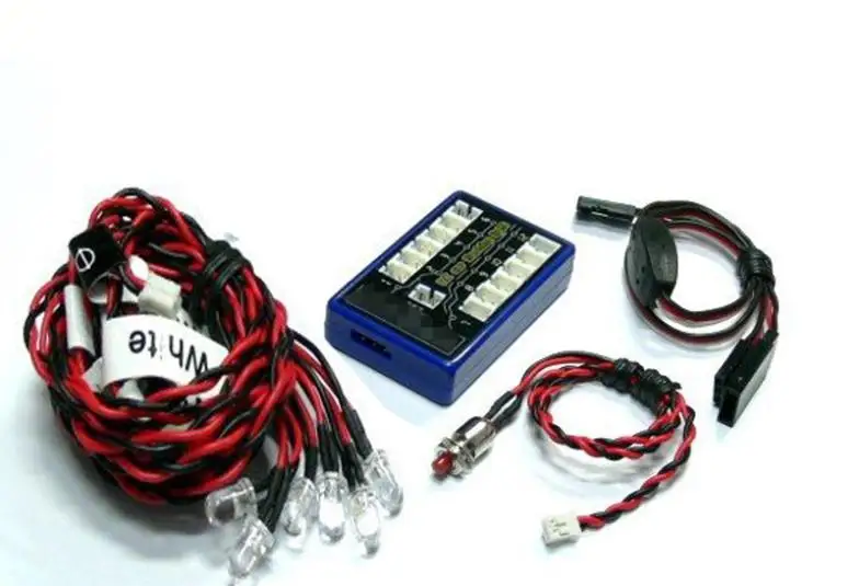 

F04622 Ultra Bright 12 LED Multi-color Flashing Light System For RC Car Helicopter Plane Quadcopter + FS