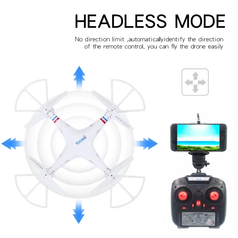 Teeggi M5W Wi Fi FPV RC Квадрокоптер с 720P HD камерой высота удержания один ключ взлет Дрон
