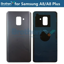 Корпус батареи для Samsung Galaxy A8 A530 A8 Plus A730 батарейный отсек без объектива камеры стеклянная задняя крышка Корпус для A8 Plus