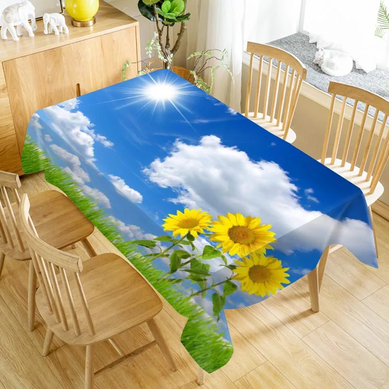 Скатерть голубого неба, плотная, оксфордская, прямоугольная, Скатерть для свадьбы, настраиваемый размер 100X140 см/140X200 см - Цвет: tablecloths 5