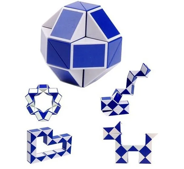 Classic 24 Parts Twist Magic Snake Puzzle Brain Teaser IQ Ruler Puzzles