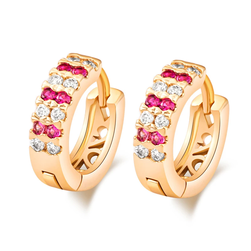 Personality Hoop Earrings Jewelry Female Fashion Jewelry White And Red