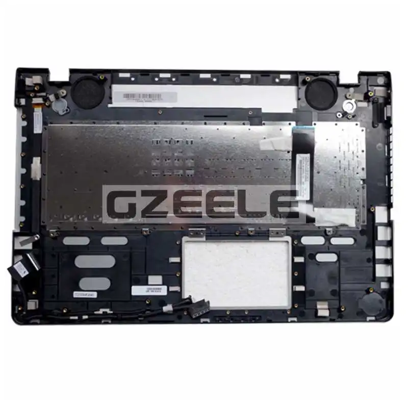 Gzeele-teclado para Asus N76 N76v N76vf N76vj N76vm N76vz ui com Apoio para Palmeiras Prata Caixa Superior Moldura kb - Imagem 2