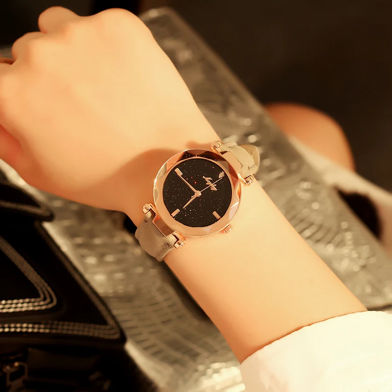 Luxury Brand Women Watches 2018 Fashion Casual Rhinestone Leather Quartz Watch Analog Ladies Dress Watch Relogio Feminino Clock