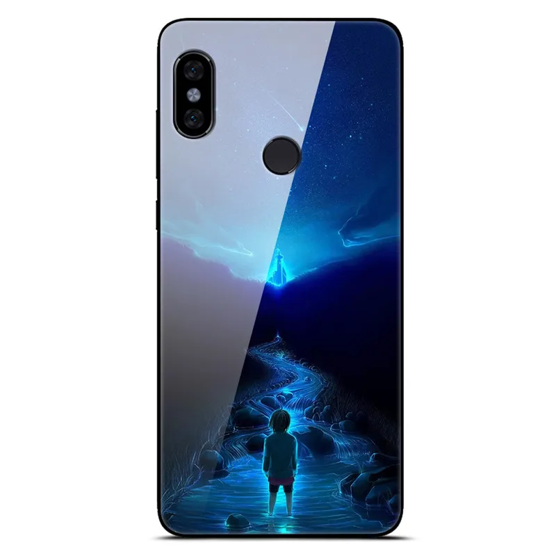 Чехол для Xiaomi Redmi S2 закаленное стекло чехол накладка с планетами космосом