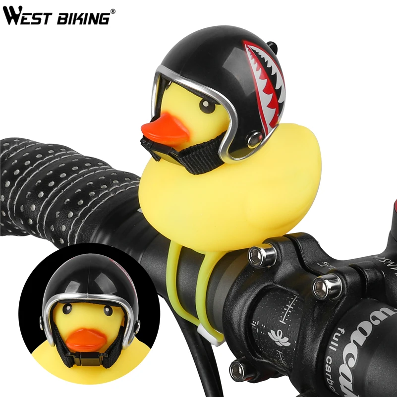 WEST BIKING MTB Road Bike Bell Little Yellow Duck with Helmet Bicycle