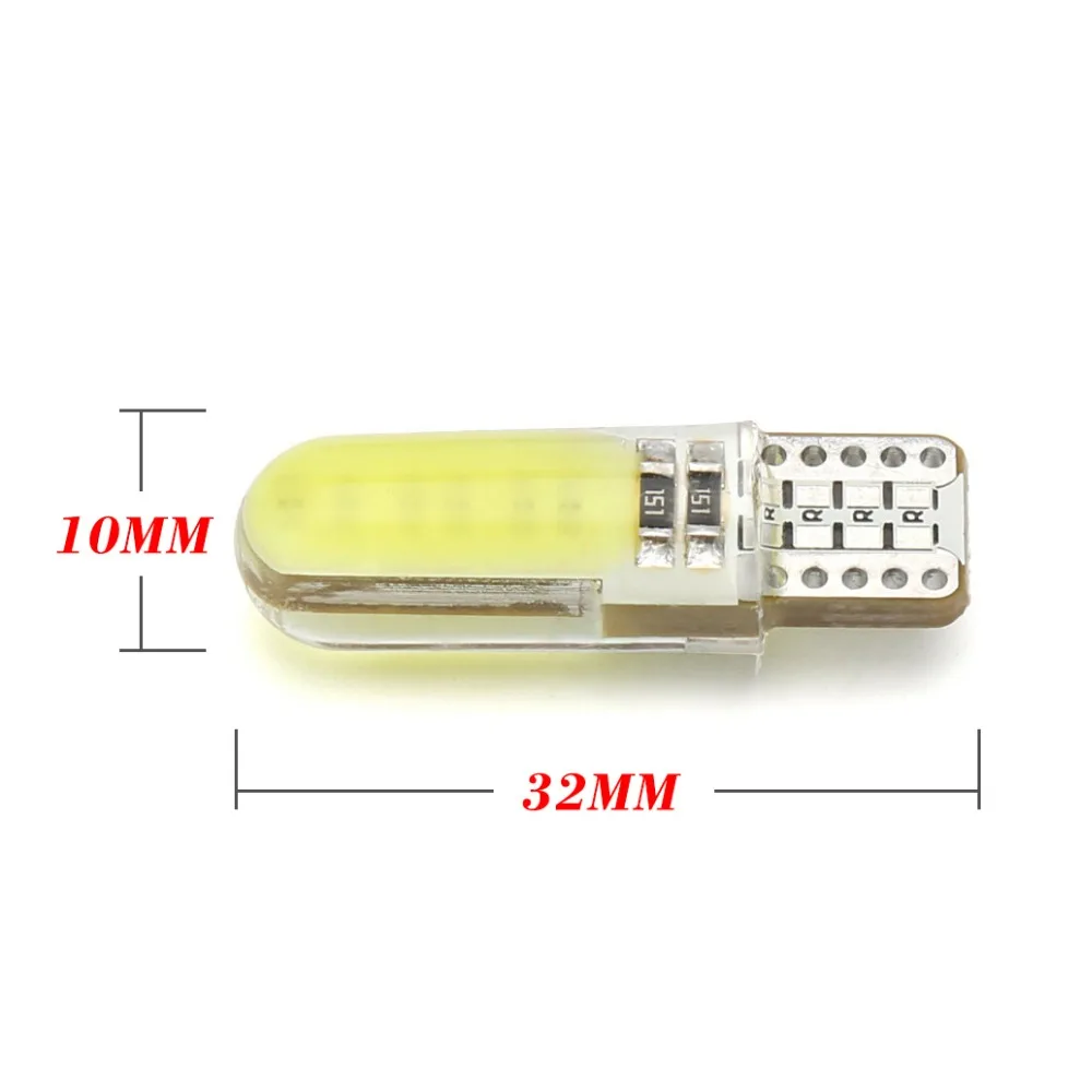 Габаритные огни 1 шт. T10 W5W светодиодный салона свет силикагель удара габаритные лампы 12 В 194 501 сбоку Клин Парковка лампы canbus Авто тюнинг автомобилей