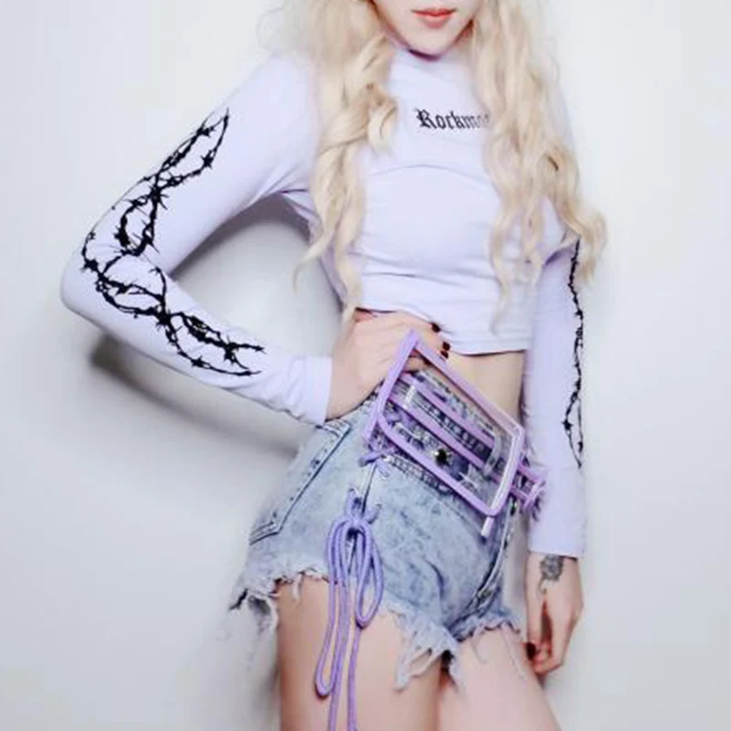  Jazz Dance Top For Women Long Sleeve Hip Hop Rave Clothes Dj Stage Outfit Nightclub Performance Clo