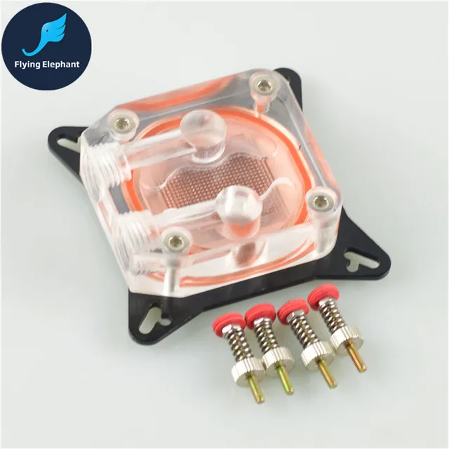 Best Value VGA graphics card GPU Core Water Block 4 holes micro copper column 53-62 general transparent version for PC water cooling Best Value VGA graphics card GPU Core Water Block 4 holes micro copper column 53-62 general transparent version for PC water cooling