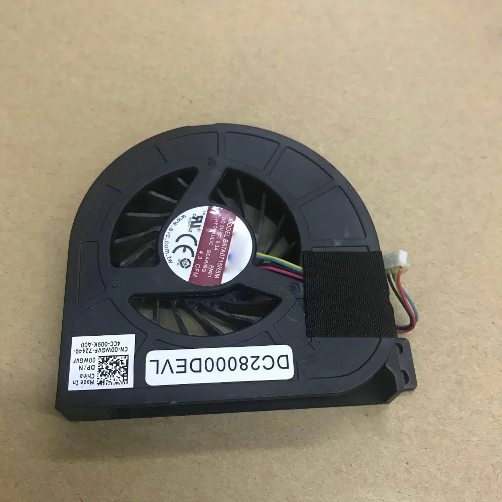 Оригинал для Dell M4800 M4700 Вентилятор Кулер процессора 00WGVF 0WGVF cn 000WGVF DC28000DEDL