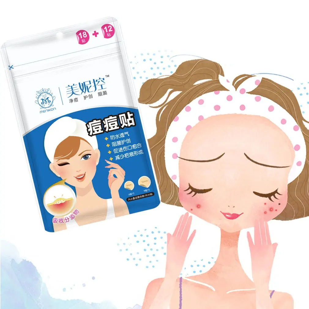 

Invisible Acne Patch Anti-Inflammatory Anti Pimple Stickers 30 PCS/Bag Acne Removal Stickers Pimple Repair Patches