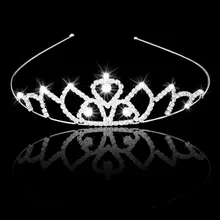 AASS Wedding Bridal Headband Flower Girl Hair Jewelry Rhinestone Crown Tiara