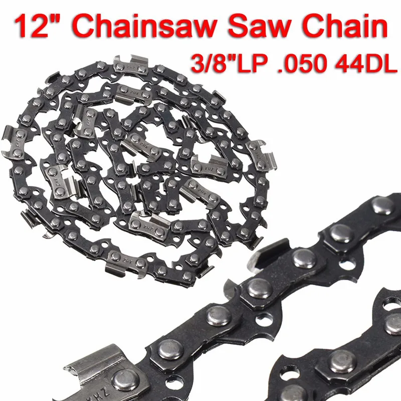 

12" Meatal Chainsaw Saw Chain Blade 3/8"LP .050 44DL Sharp Blade Quickly Cut Wood Easy Maintenance
