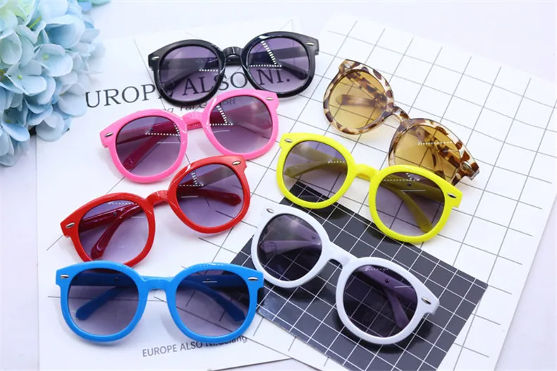 Модные брендовые Детские солнцезащитные очки черные детские рисовые солнцезащитные очки Защита от ультрафиолетовых лучей детские солнцезащитные очки для девочек очки для мальчиков