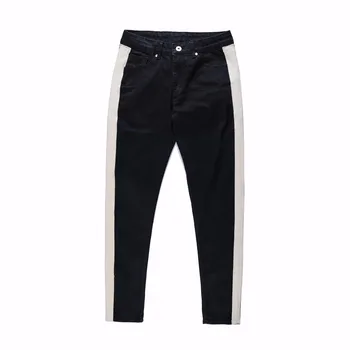 

2018 New Arrivals fashion mens jeans pants cool jogger damage jeans rock star High Quality Casual skinny striped jeans