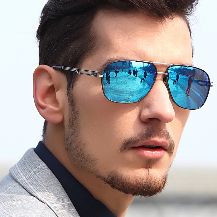 JULI EYEWEAR Men Classic Square Sunglasses HD Polarized Luxury Brand