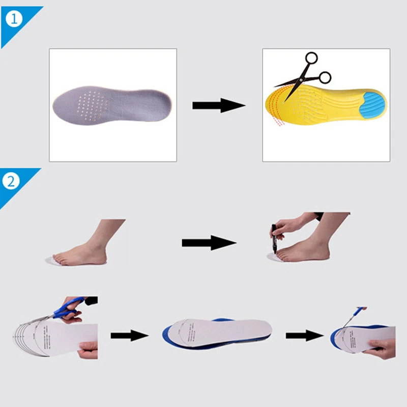 Ортопедическая стелька унисекс из этиленвинилацетата с плоской подошвой для поддержки свода стопы для облегчения давления воздуха, амортизирующая стелька