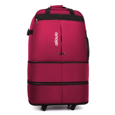3" 36" дюймовый чехол для чемодана с Вращающийся Спиннер, портативный нейлоновый мешок, складная сумка для переноски багажа, дорожная сумка для самолета - Цвет: Red(36 inch)