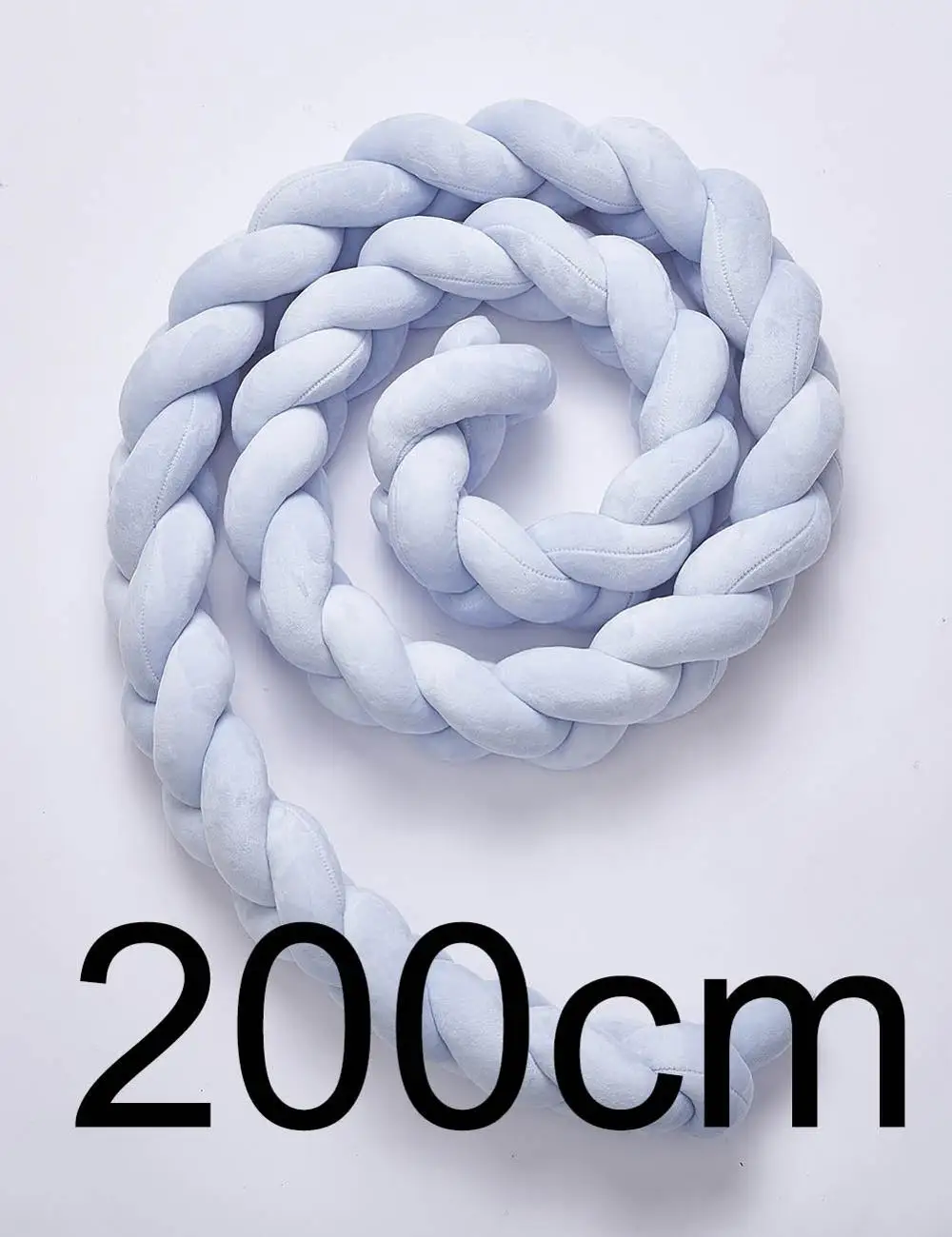 200 см Детские накладка на перила кроватки узел дизайн новорожденных бортики в детскую кровать защиты Cot бамперы постельные принадлежности Аксессуары для младенцев Room Decor - Цвет: Blue200cm