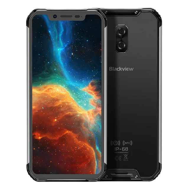 Новинка Blackview BV9600 IP68 водонепроницаемый мобильный телефон Helio P70 Android 9,0 4 Гб+ 64 Гб 6,2" 19:9 AMOLED 5580 мАч смартфон - Цвет: Black