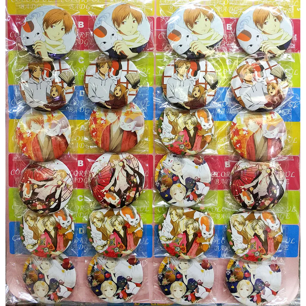 

Love Thank You Natsume's Book of Friends 58MM 12/24 pcs lot PIN BACK BADGE BUTTON BROOCH GIFT TOY Anime comics party
