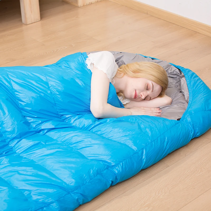  Comfortable Temperature Scale -10~0 Celsius Winter Goose Down Double Sleeping Bag Adult Giant Couple Machine Washa Sleeping Bag