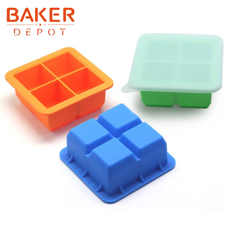 BAKER DEPOT силиконовая форма для льда лоток виски квадратная пудинга и Желе Форма