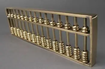 

Elaborate Chinese Abacus Brass carved Abacus-Calculator