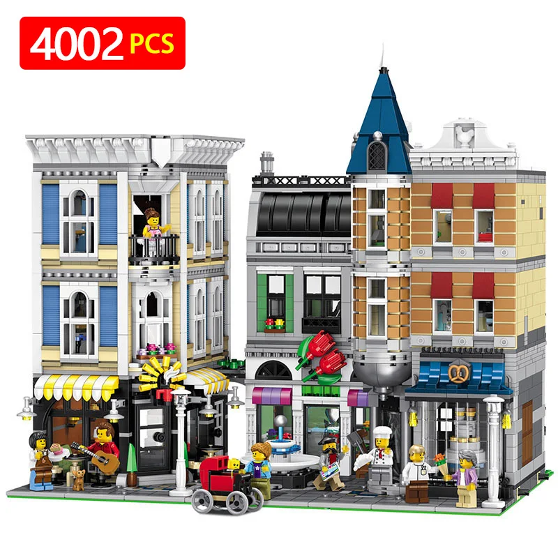

4002PCS Building Blocks Set LegoINGLYS City Memorial Rally Square Big Creative Bricks Enlighten Toys For Children Birthday Gifts