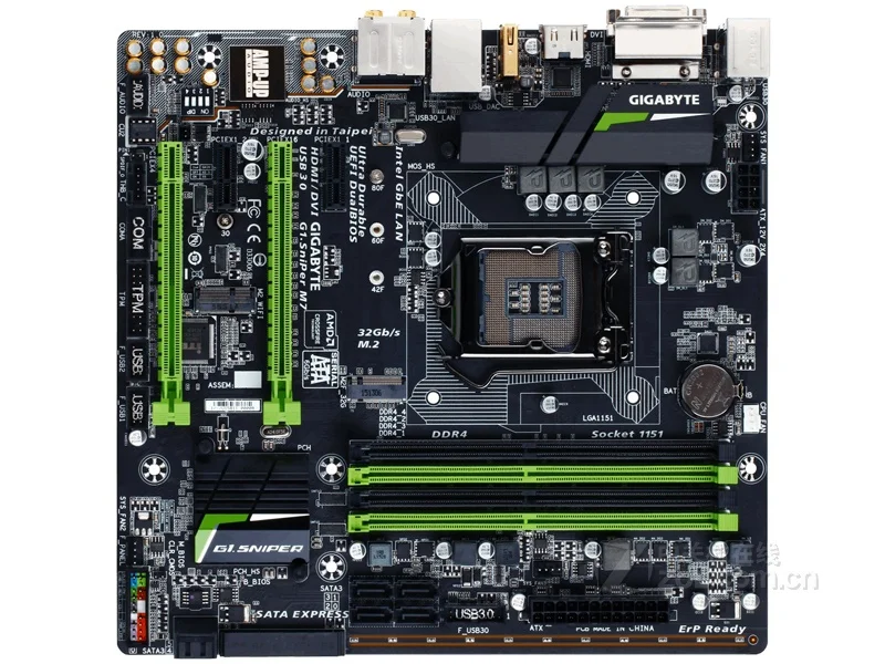 

Gigabyte G1.Sniper M7 Desktop Motherboard GA-G1.Sniper M7 B150 LGA 1151 i7 i5 i3 DDR4 64G SATA3 USB3.0 DVI HDMI M.2 Micro-ATX